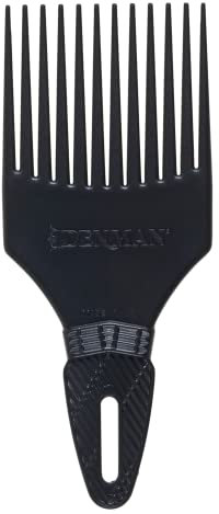 Jack Dean by Denman (Black) Curl Volumiser Comb for Separating, Styling, Defining, Enhancing & Boosting Curls (D17)