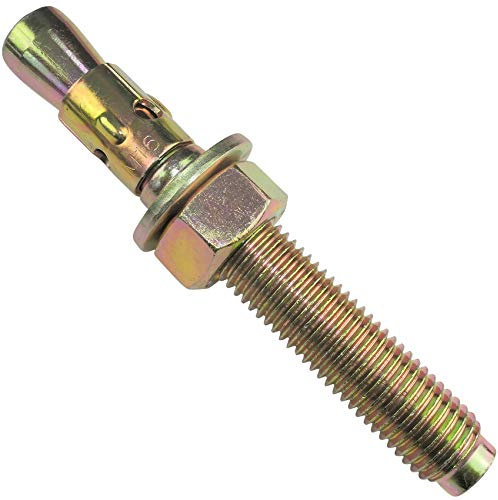 AERZETIX - C46796 - Lot de 5 - Boulons d'ancrage à frapper Ø16x120mm - goujon d'ancrage pour béton/brique/pierre - goujon à expansion - en acier laitonné