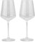 Livellara 3210007 Red Wine Glasses - Crystalline Tall Long Stem Glass Set of 2, Large 390ml, Thin Ribbed Diamond Effect, Dishwasher Safe Glassware, Slim Barware Set for Cabernet, Pinot Noir, Bordeaux