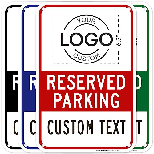 Custom No Parking Sign, Custom Reserved Parking Signs for Business, 12x18 Inches, 55 mil thick HDPE (high density polyethylene), Made in USA by My Sign Center