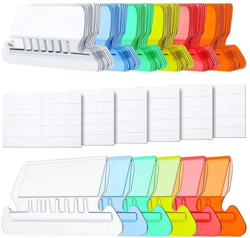 120 Stk. Hängemappen Registerreiter und Einlagen Zur Schnellen Identifizierung Von Hängemappen, Leicht Lesbar, Kunststoff-Einlagen für Hängeregister