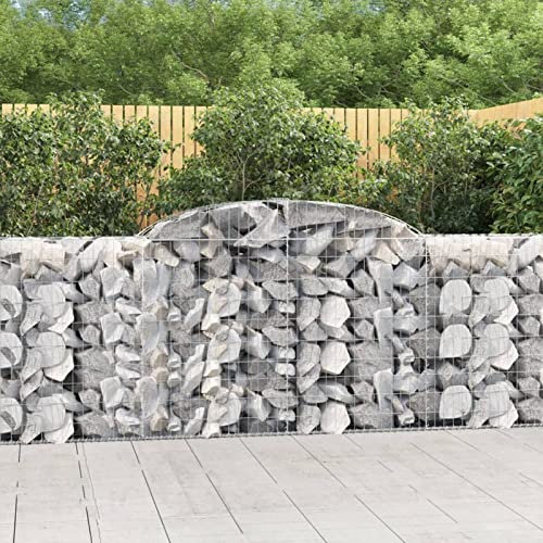 ShGaxin Cestini di gabbione 8 pz Forma di Arco Ferro 300x50x100/120 cm, Ganci di gabbione, Muri Prefabbricati, Cesto di pietra Gabbioni, Arriate di Gabbioni, Muri di gabbioni