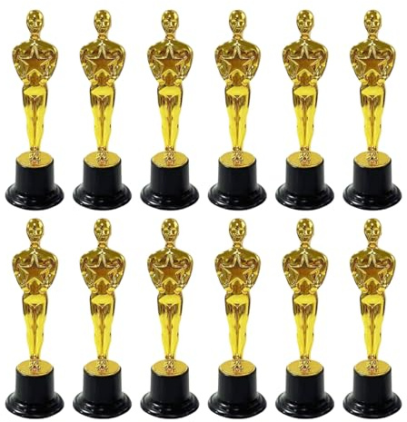 12 Trofei Golden Man, Regali Premio, Trofei Per Bambini, Trofei Del Vincitore, Souvenir Trofei, Adatti A Varie Attività Competitive Nelle Scuole E Nelle Comunità