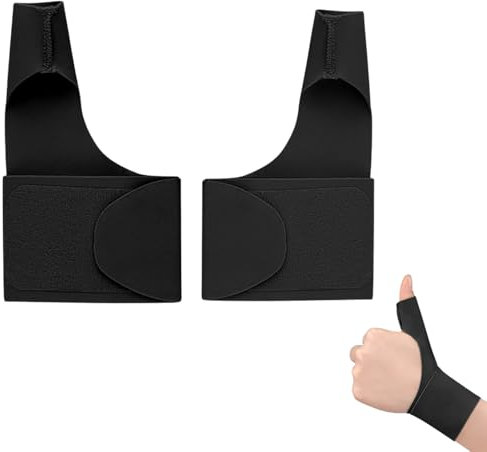 Issimober 2 Stück Elastische Daumen Handgelenkschiene Daumenbandage, Daumensattelgelenk Handbandage Rechts Links Daumenorthese, Daumenschiene, Daumensattelgelenk Handbandage, Handgelenkstütze