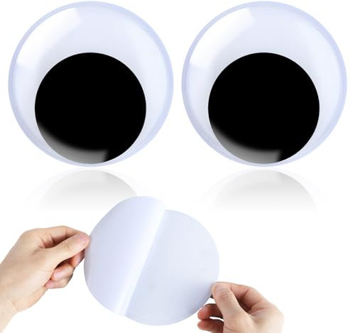 2 Stück Wackelaugen Groß 15 Cm Runde Kulleraugen Selbstklebend Kunststoff Riesige Wackelaugen Zum Basteln Hohe Qualität Googly Eyes Für Halloween Weihnachten Party Diy Handwerk Auto Deko