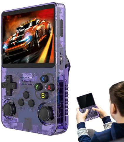 Nuytghr Retro Jeux Consoles | Console de Jeu de Poche | 20 000 Jeux Intégrés | Jeu Portable Écran IPS | Violet