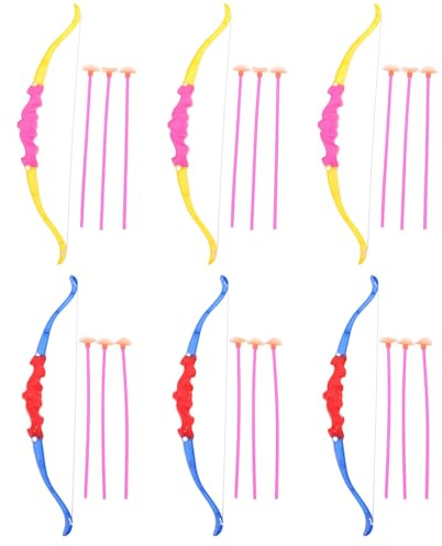 VANZACK 6 Arc Et des Flèches Jeu Trousse Jouer Amusant Jouets Enfants De Tir à l'arc Enfant De Tir à l'arc à Ventouse Plastique