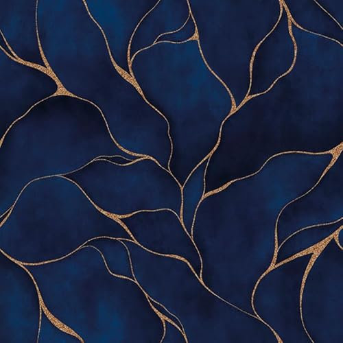 20 Servietten Muster Goldene Linien in blau als Tischdeko. Papierservietten mit Motiv. Auch für Decoupage und Serviettentechnik 33x33cm