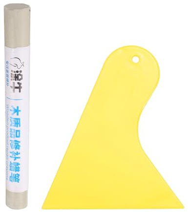 QUARKZMAN Sticks Riempitivi per Legno Riparazione Graffi Mobili in Legno Pennarelli Ritocco Mobili con Raschietto Giallo per Buchi nel Legno Pavimenti in Legno Tavolo Porta Armadio, Taupe