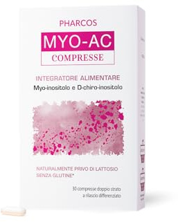 PHARCOS® Myo-Ac Compresse 30 compresse - Integratore alimentare a base di Myo-inositolo e D-chiro-inositolo per il trattamento dell'acne