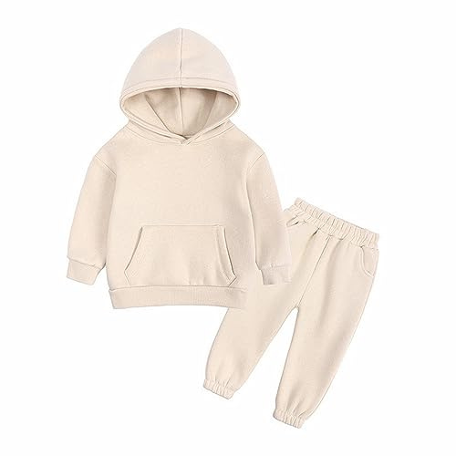 Unisex barn långärmad byxor set tjock tröja skyddsbyxor set flickor 5 6 T kläder