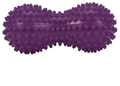 Balle de massage en forme de cacahuète, balle de massage à picots pour soulager les douleurs musculaires, la fasciite plantaire, parfaite pour la réflexologie des points de déclenchement (violet)