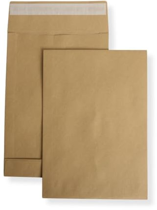 200 St. C4 Faltenversandtaschen braun Stehboden und 40 mm Falte 130 gr. Kuvert 229x324x40 mm Haftklebend Briefumschläge HK Briefhüllen