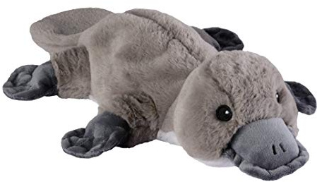 Warmies Platypus Heat Cushion with Removable Lavender Millet Filling Approx. 40 cm,Grey,15405731