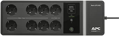 APC by Schneider Electric Back-UPS ES BE850G2 IT Gruppo di Continuità 850 VA, 8 Uscite Protette da Sovratensioni, 2 Porte di Ricarica USB, 520 W