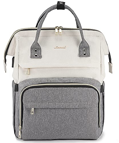 LOVEVOOK Mochila Portatil Mujer 15.6/17 Pulgadas, Mochila Mujer Impermeable Antirrobo con Puerto USB para Universidad Escolares Viaje Trabajo Negocios Profesora