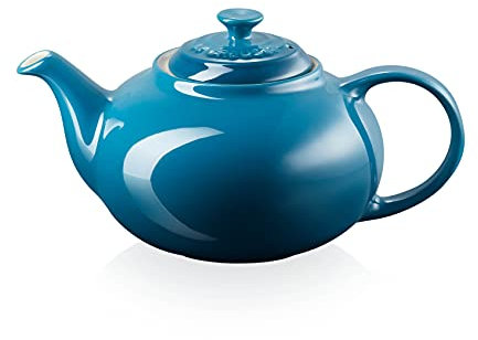 Le Creuset Stoneware Classic Teapot, 1.3 Litres, Serves 3-4 Cups, Deep Teal, 70702136420000