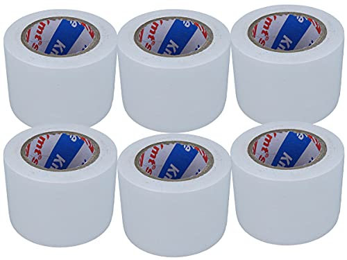 LEDLUX 6 rollos de cinta aislante ancha, 48 mm x 12 m, total 72 metros (blanco)