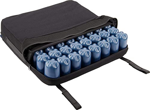 Cuscino antidecubito con bolle d'aria 40 x 40 cm di altezza 9 cm per il supporto di osso sacro e sciatica - per ufficio, casa, auto, sedia a rotelle (40 x 40 x 9 cm)