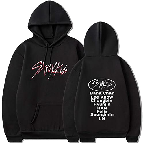 Flyself Unisex Kpop Stray Kids huvtröja långärmad huvtröjor tröjor jumper hip hop toppar Bang Chan Changbin Hyunjin Felix Seungmin Jeongin Jisung Minho Woojin
