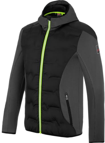WÜRTH MODYF Hybridjacke Stretch Evolution in Anthrazit Lime für Herren - sportliche Arbeitsjacke mit Anti-Pilling für die Arbeit und Freizeit in der Größe XXL