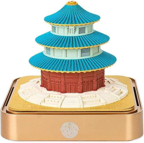 Calendrier 3D 2024 Calendrier 2024 Time Piece Calendrier 20242024 Calendrier 3D Bloc-notes Astronautes Terre Sakura Tree House Building avec lumière LED Cadeau for Noël Nouvel An ， for signets ， Notes