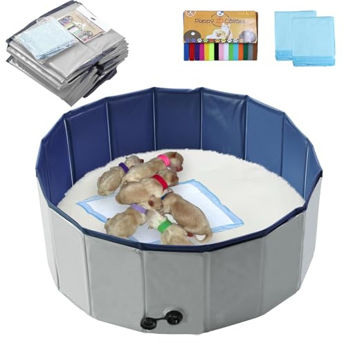 Artilife Dog Whelping Box Pool,Whelping Box for Dogs Birthing,Welping Box Whelping Pen for Puppies Whelping Supplies