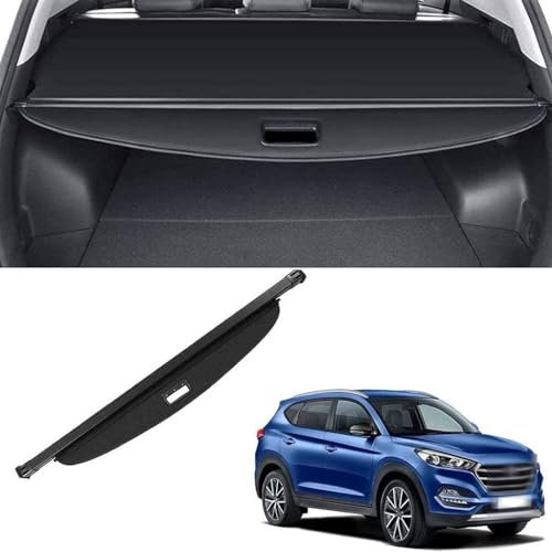 FKLJRRD Auto Laderaumabdeckung für Hyundai Tucson 2016-2018,Ausziehbar Kofferraumabdeckung Rollo Kofferraum Schutz Abdeckung Cargo Cover