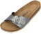 Palado Pantoletten Damen Malta Metallic SQS - elegante Sandalen Made in Spain - bequeme Hausschuhe mit Kork-Fußbett - modische Sommerschuhe Grau UK9 - EU42