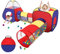 CROWNSHOP Play Tunnel 4 in 1 Play Tents for Kids Pop Up Play Tent with Tunnel Kids Play Tent Ball Pit with Zipper Storage Bag for Birthday Gift for Boys Girls Babies Toddlers