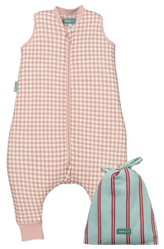 molis&co - Pijama Manta con Pies 2.5 TOG - 80 cm (2 años) - Ideal para Invierno - Suave y cálido - 100% algodón (Oeko-Tex 100) - Dusty Rose