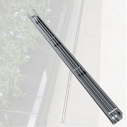 GFLPSQIA piovana scolo canaletta Kit di Drenaggio A Trincea da 4/5 Cm di Altezza, Copertura per Canale di Drenaggio 'Acqua Piovana per Orti Industriali, Cortili Sotterranei(304 L100 X W5.5 X H5cm)