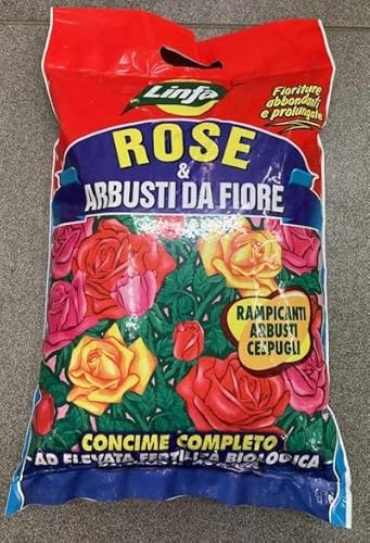 Concime Completo per Rose ed Arbusti da Fiore, Microgranuli, 5 Kg