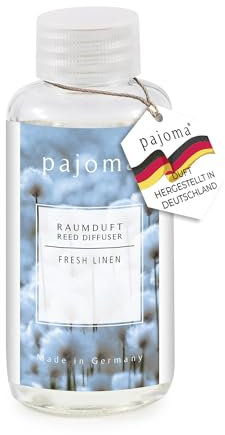 pajoma® Raumduft Nachfüllflasche 100 ml, Fresh-Linen | Nachfüller für Lufterfrischer | intensiver und hochwertiger Duft in Premium Qualität