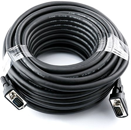 DTECH 50 Feet VGA Monitor Cable Male to Male Cord 1080p High Resolution (15m)