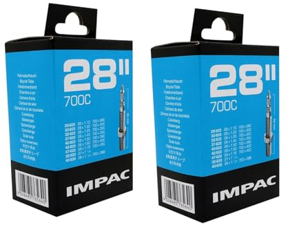 Impac 2 Stück Rad Schläuche 28 / 700c 28-45c (28-47/622-635) Presta Ventil - Doppel Packung