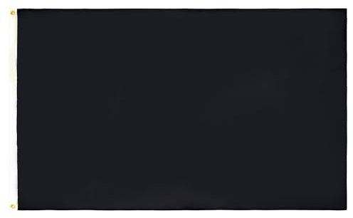 AZ FLAG Bandiera Monocolore Nero 150x90cm - Gran Bandiera Nera 90 x 150 cm Poliestere Leggero - Bandiere