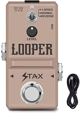 Stax Dual-Mode Looper Pedal: ½SPEED & REVERSE Playback for Creative Soundscapes Ture Bypass.