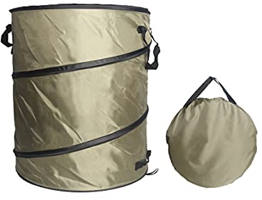 HIKEMAN Collapsible Camp Trash Can - Reusable Pop Up Garden Bin,Yard Waste Bags for Camping,Garden,Hiking,Picnics and Outdoor (L(46*46*55cm))