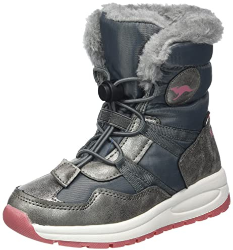 KangaROOS Mädchen K-pe Ski Rtx Stiefel, Steel Grey Dusty Rose, 32 EU