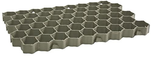 vidaXL Rasenwabe 16 STK., Bodenwabe für Rasen Spielplatz Gehweg, Rasengitter mit ineinandergreifendem Design, Rasengitterplatte Rasenschutzgitter, Grün Kunststoff