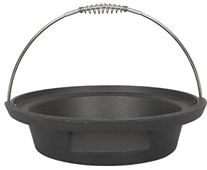 KAMaster Cast Iron Ash Can with Handle for Mini-Max Green Egg Grill,Charcoal Ash Pot Green Egg Accessories Must Haves,Perfectly Paired with Fire Grate/Charcoal Basket for Use | Quick&Easy Cleaning