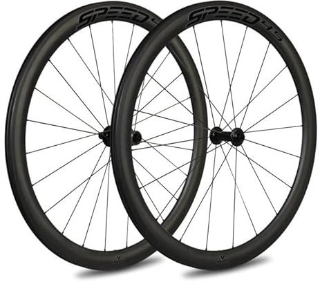Veltec Unisex – Erwachsene Laufradsatz Speed 4.5 19mm SR Rim-Brake Shimano QR, schwarz/schwarz, 622-19