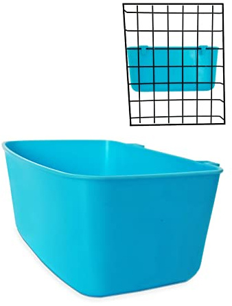 AMZSYLV 6 Pack Feeder Waterer Chicken 21 oz Food Water Cage Cups Puppy Cat Rabbit Hanging Feeding Dish Coop Bowl Watering Container Treats Drinker for Pigeon Bird Bath Basin Hamster Bed