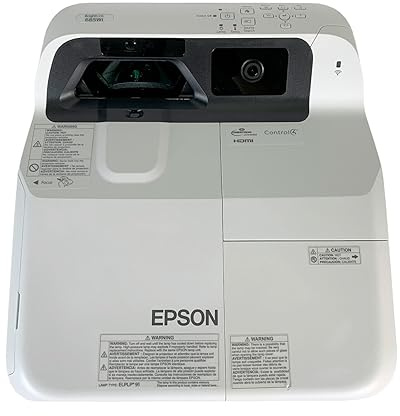 Epson BrightLink 685Wi Projector Ultra Short Throw 1080p H741A ECO, Bundle HDMI Cable, Remote Control, Power Cable
