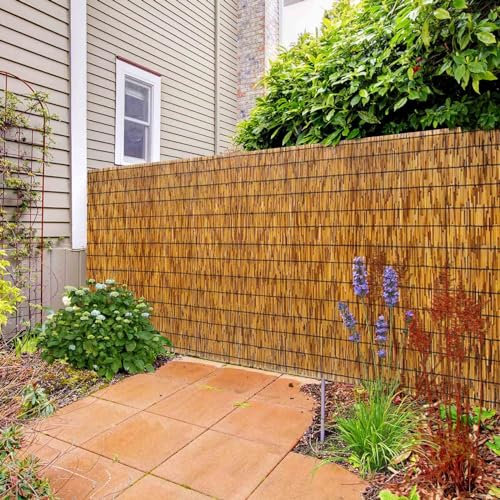 YYDPSHH Bambus Matten Wand Balkon Sichtschutz Schilfzaun Sichtschutzzaun Strandflair für Haus Veranda Pool Hinterhof Schilfrohrmatte 150x500 100x300 90x600 160x700 120x600 80x400cm