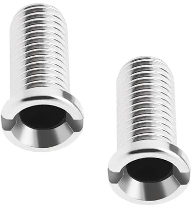 Pack of 2 Kitchen Sink Basket Strainer Screw, Hollow Screw Sink, Sink Basket Screw, Drain Strainer Screw 304 Stainless Steel Waste Thread Screw Connection M12 × 25 mm for Sink Strainer Plug