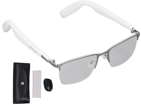 Gugxiom Intelligente Brille für Männer und Frauen, Bluetooth-Audio-Smart-Brille, Anti-Blaulicht-Bluetooth-Brille für Frauen und Männer, Open-Ear-Sound mit Mikrofon und Lautsprechern,