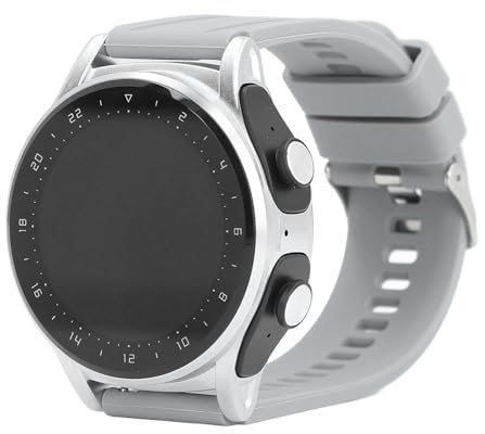 2-in-1-Smartwatch mit Bluetooth-Ohrhörern, 1,39-Zoll-HD-Bildschirm, Fitness-Tracker-Uhr, Multifunktions-Sportuhr mit NFC, Mehrere Sportmodi für Android 7.0 (Silberne Schale