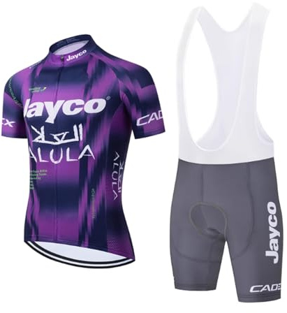 RDCYCLIST 2025 Pro Team Maglia da ciclismo da uomo Completo, maglia da bicicletta traspirante per mountain bike, pantaloncini con bretelle kits Paddad (L)